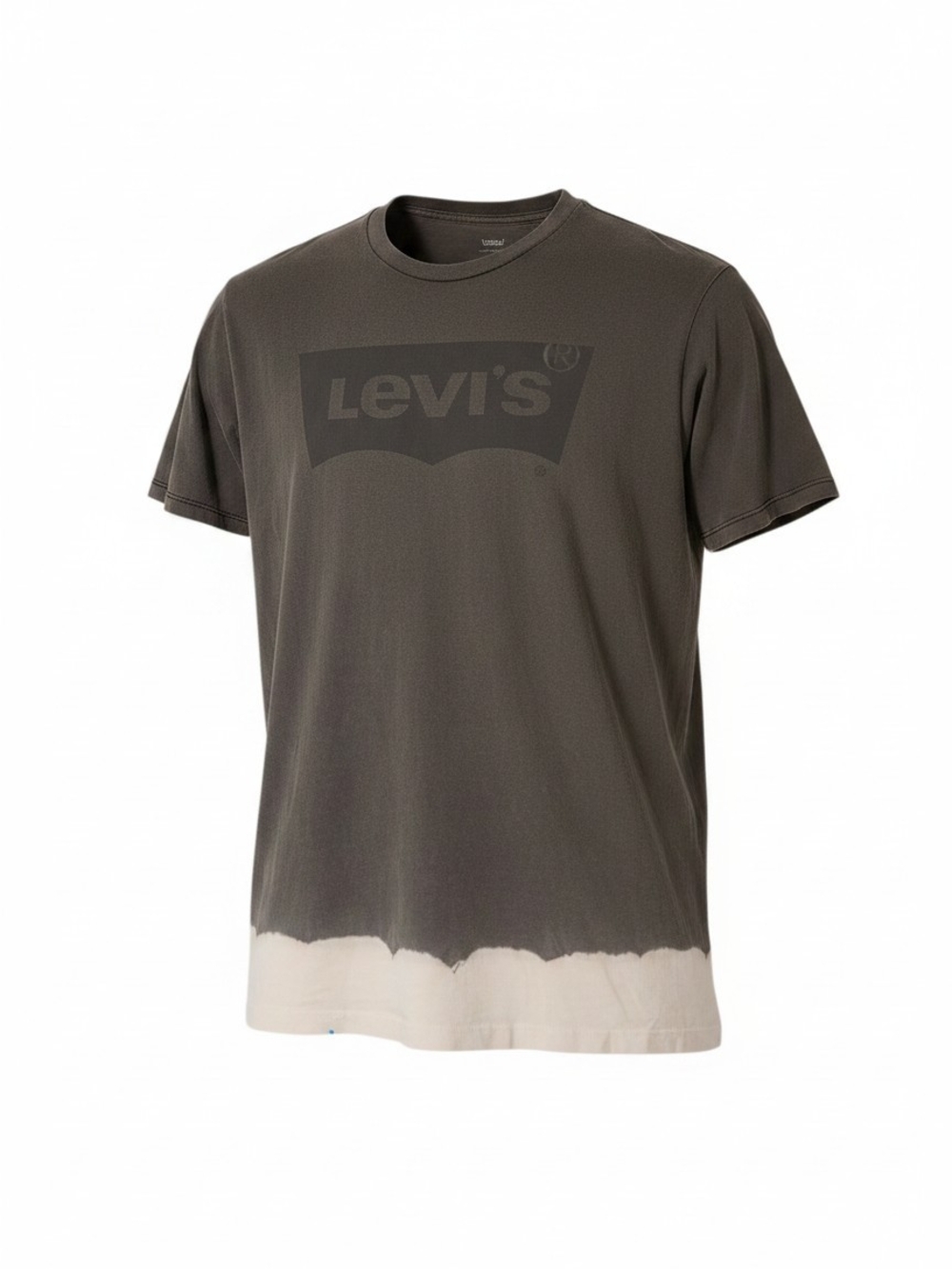 Levi's Two-Tone Crewneck Logo T-Shirt - Olive Green/Off-White Hem
